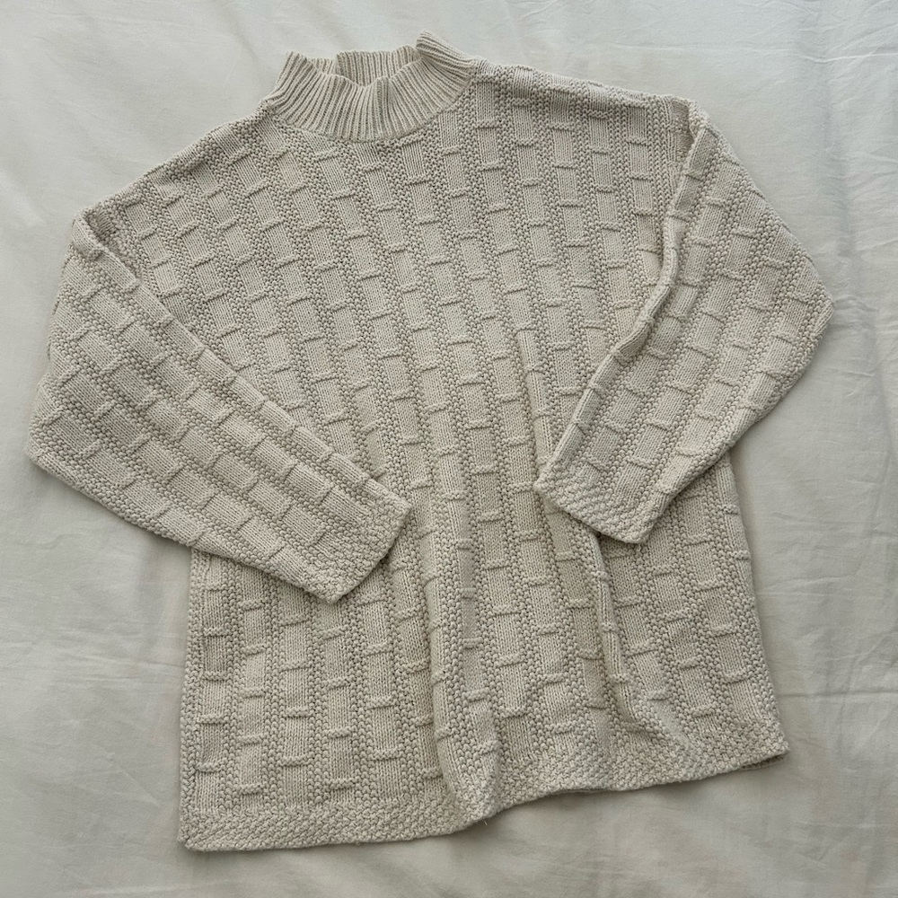 100% Cotton Medium Cream Sweater